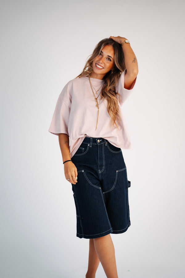 -20% | T-SHIRT OVERSIZED BOXY FIT // DUSTY ROSE