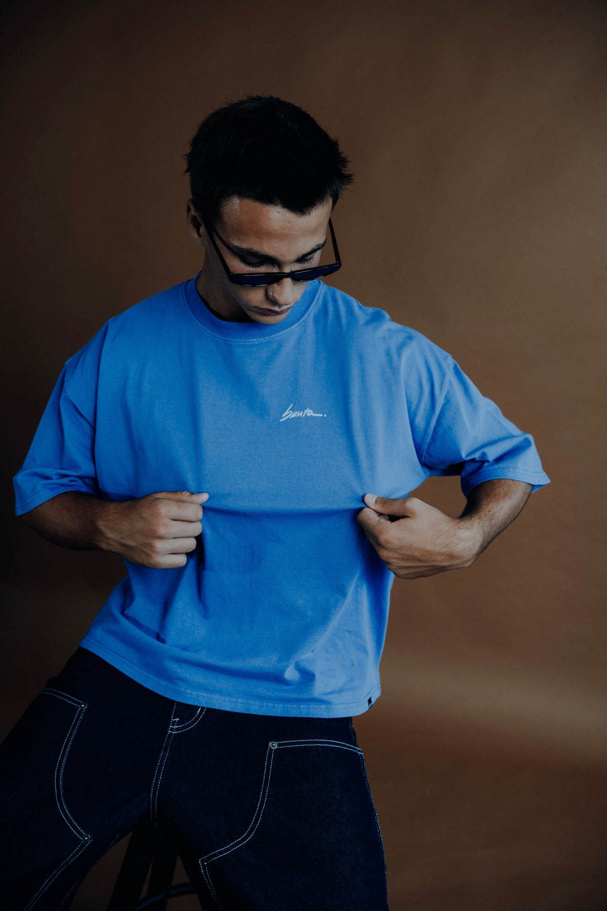 -20% | T-SHIRT OVERSIZED BOXY FIT // BLUE SUMMER
